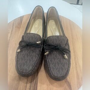 NWOT Michael Kors Dark Brown Monogram Loafers